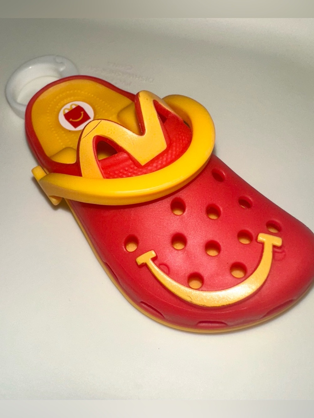 McDonalds Crocs Keychain 2024 Happy Meal Toy #4 Red Yellow Golden Arches